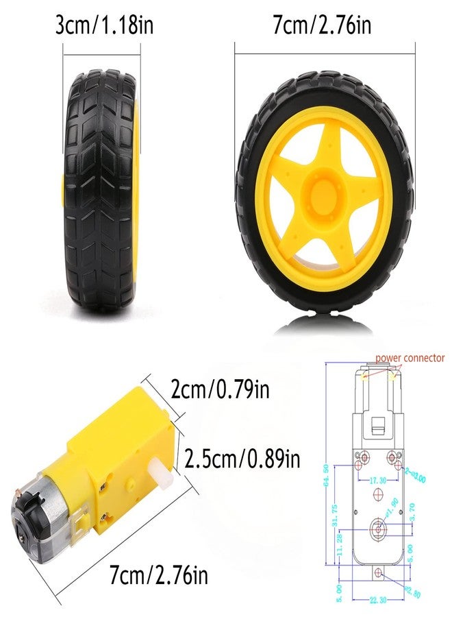 SmaringWing Professional 4WD Robot Smart Car Chassis Kit C101 with Speed Encoder TT Motor, Metal Wheeled Robotic Model Sciences Experiment Platform for Arduino/Raspberry Pie/Microbit STEAM Competition - Image 3